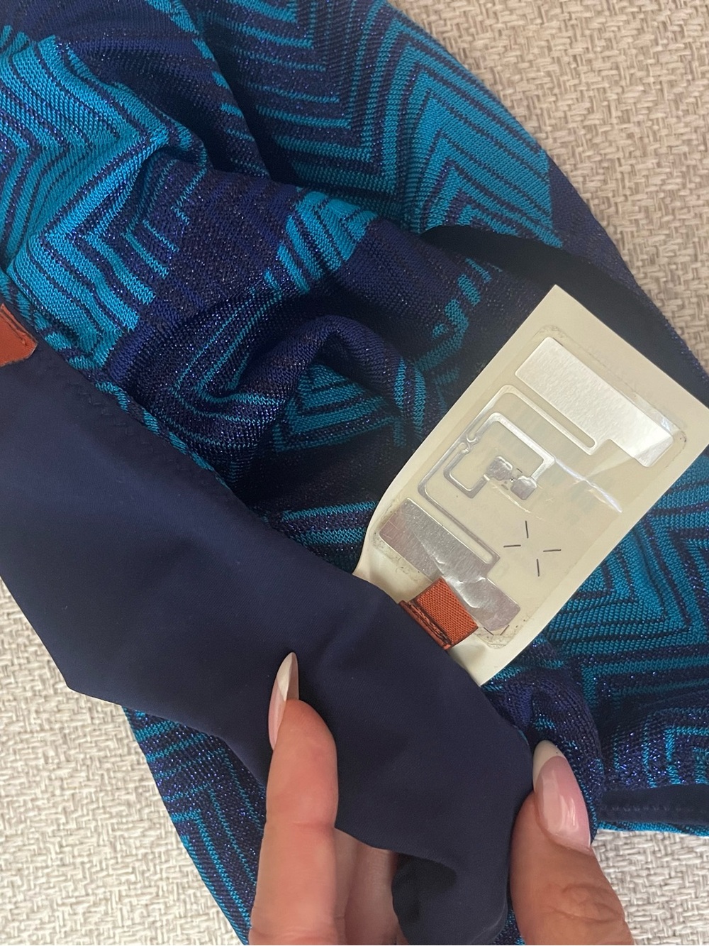 Missoni Mare Blue and Navy Chevron Two-Piece Bikini - Picture 5 of 9